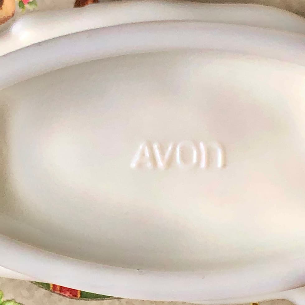 Avon ミルクガラス　ハンドトレイ