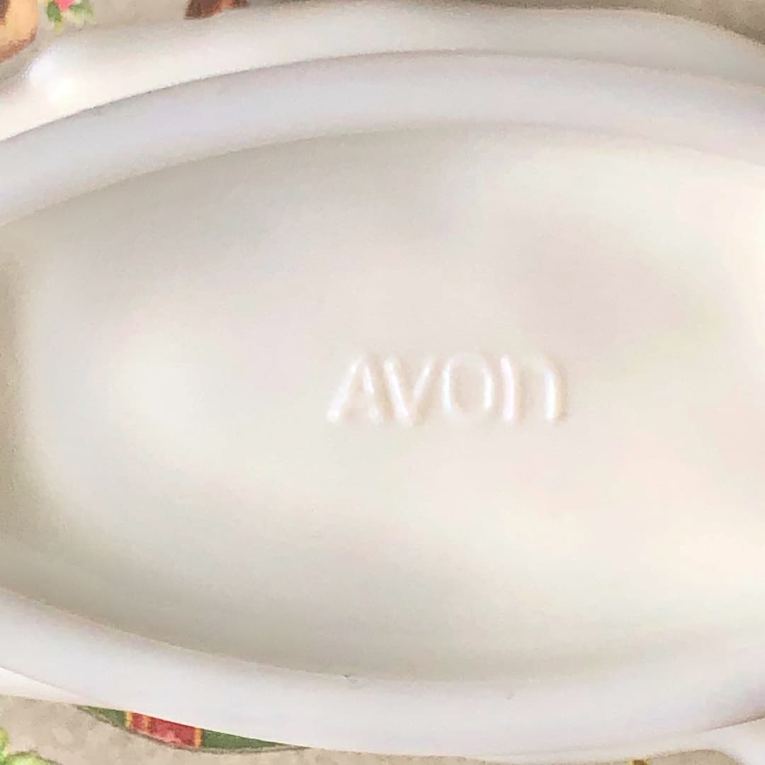 Avon ミルクガラス　ハンドトレイ