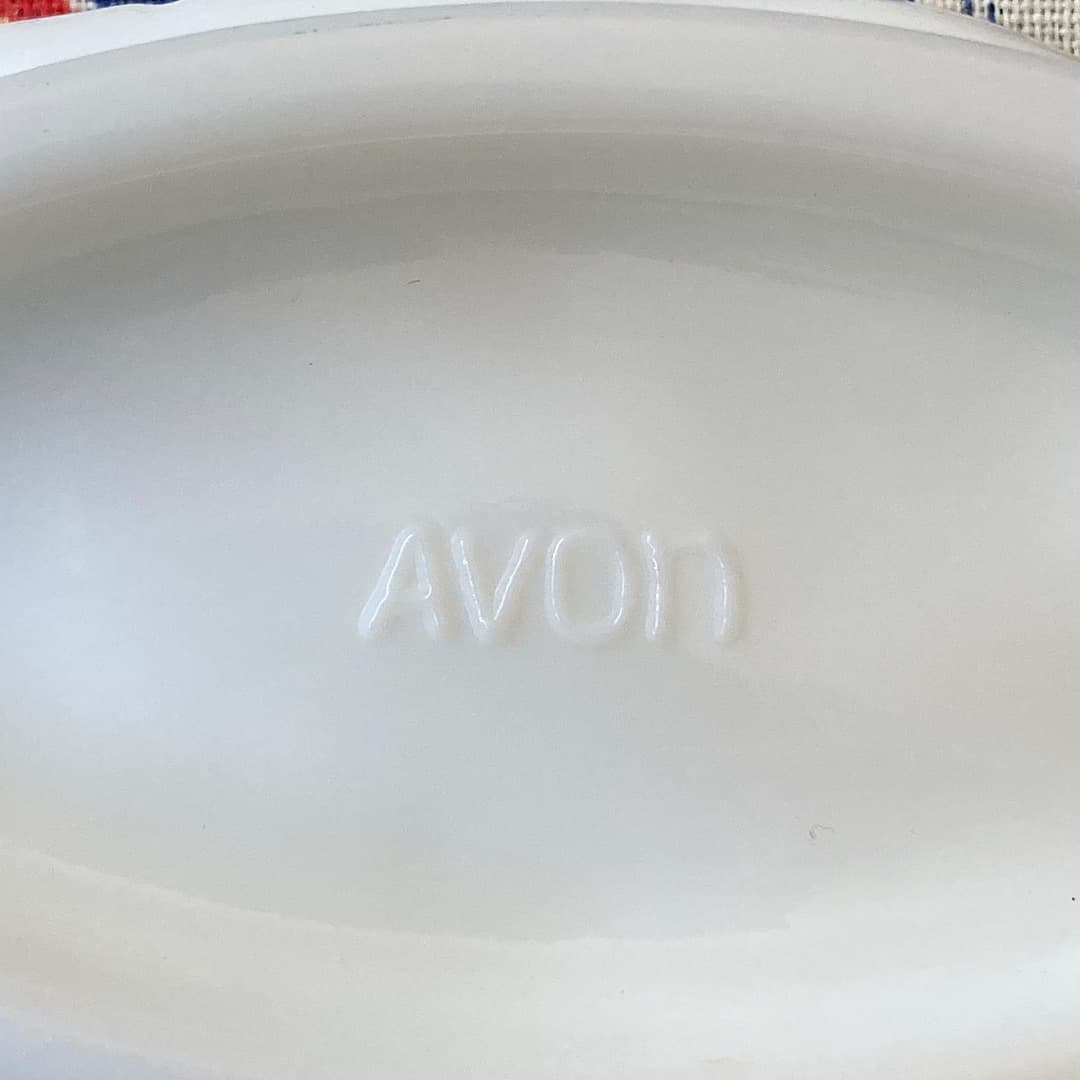 Avon ミルクガラス　ハンドトレイ