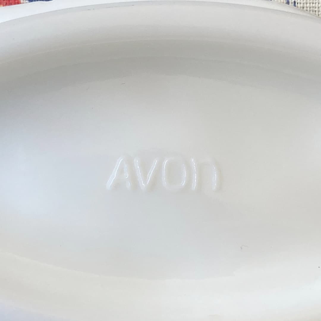 Avon ミルクガラス　ハンドトレイ