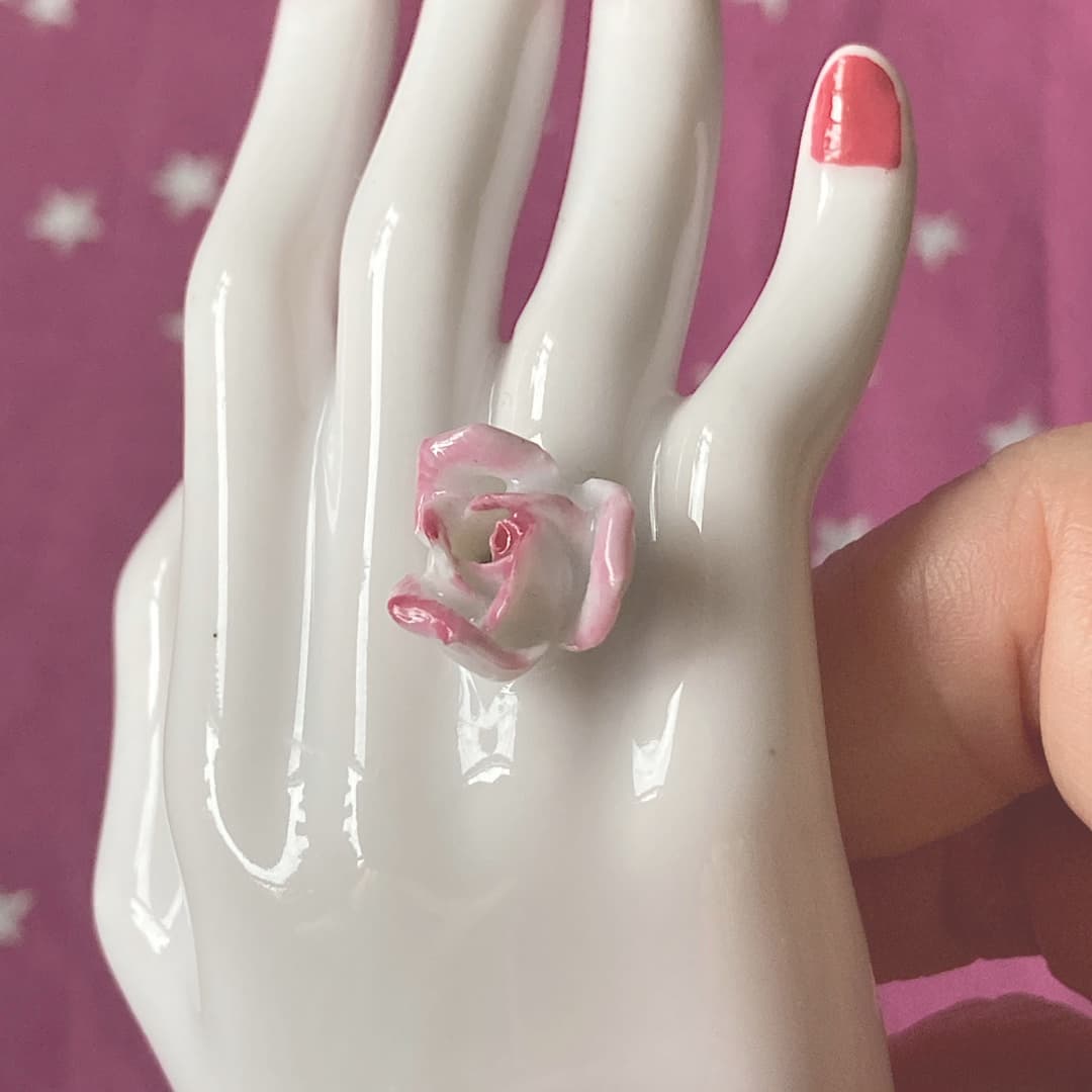 手のオブジェ ポーセリン　ハンドトレイ