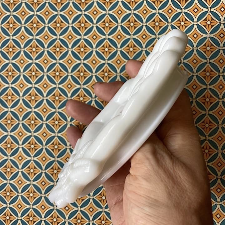 Avon ミルクガラス　ハンドトレイ