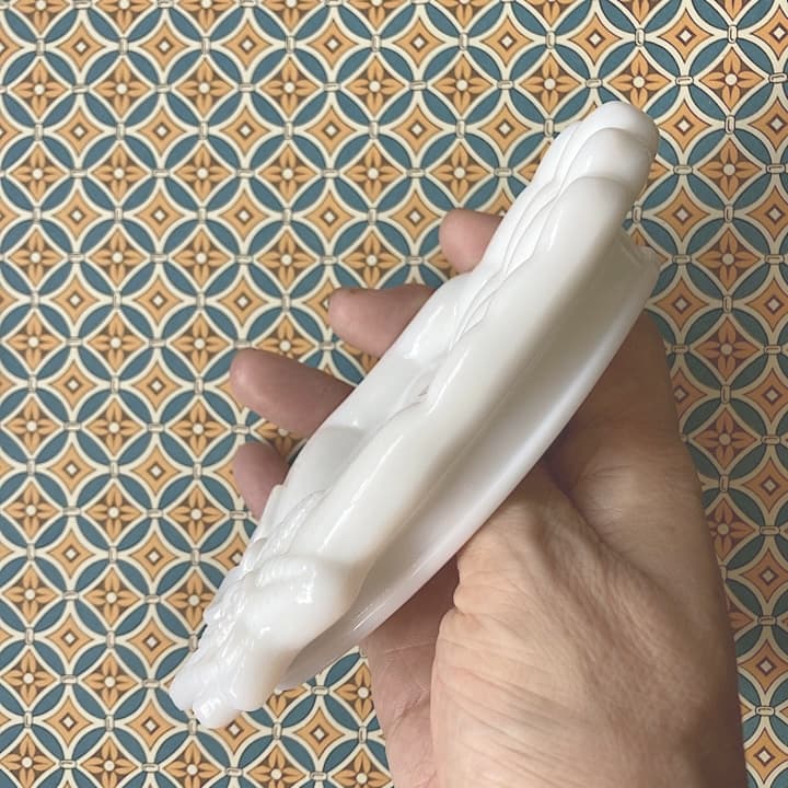 Avon ミルクガラス　ハンドトレイ
