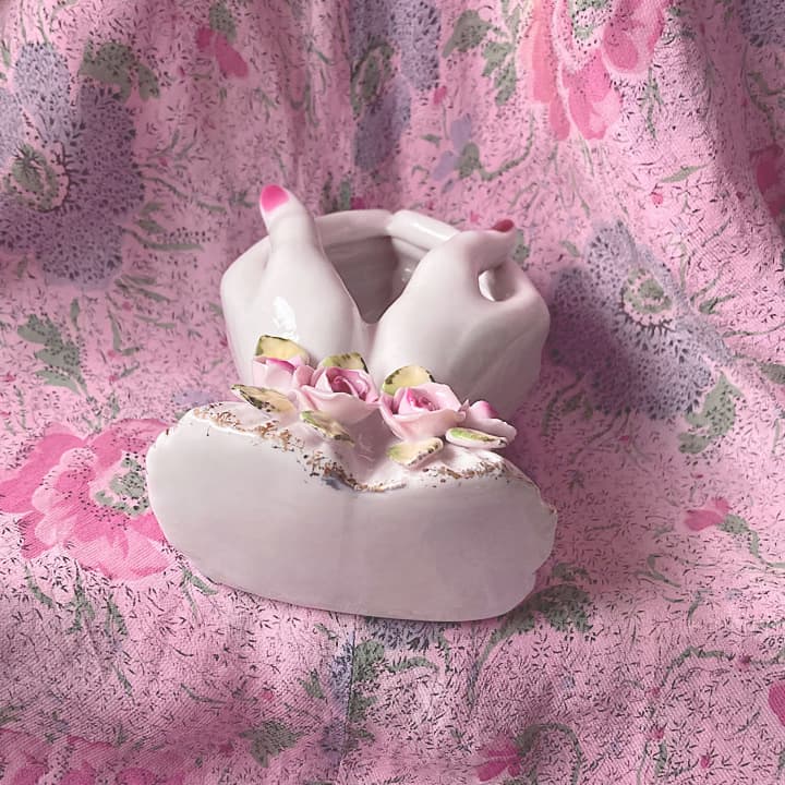 ハンドモチーフ ポーセリンプランター