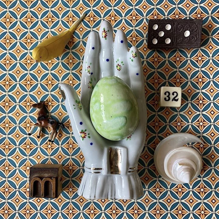 ポーセリン　ハンドトレイ