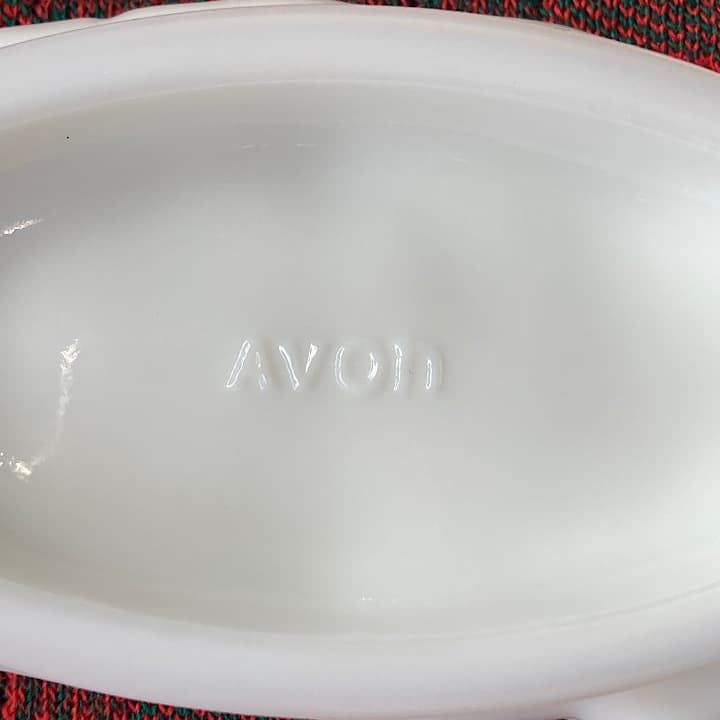 Avon ミルクガラス　ハンドトレイ