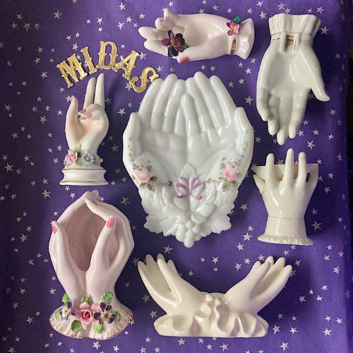 手の形 ハンドトレイ ミルクガラス WESTMORELAND リングホルダー